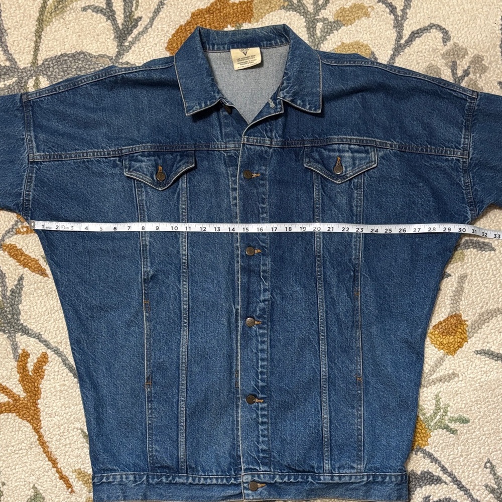 American Vintage large denim coat Jean jacket made in the USA Limited Express - Picture 15 of 16